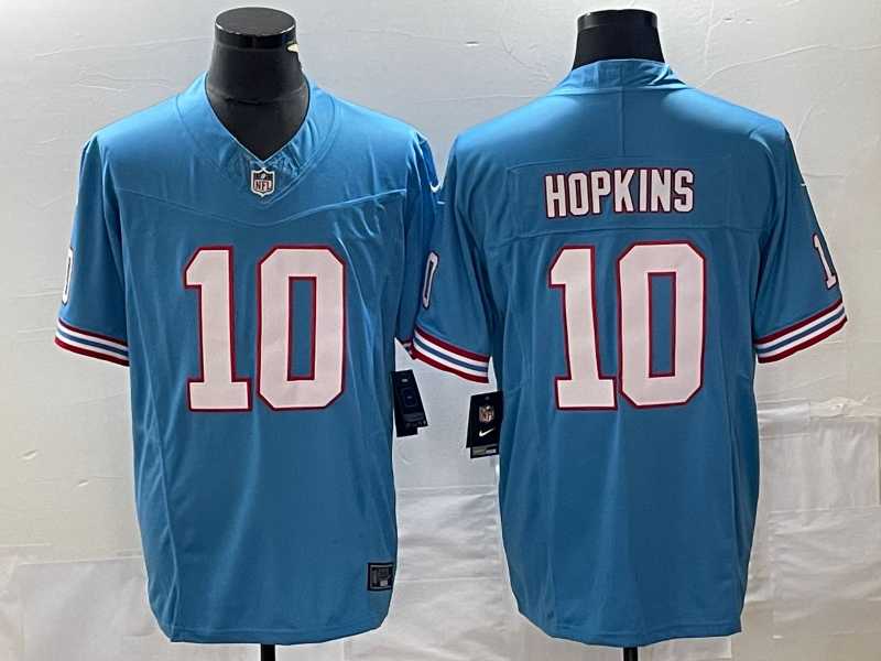 Mens Tennessee Titans #10 DeAndre Hopkins Blue 2023 FUSE Vapor Limited Throwback Stitched Jersey->tennessee titans->NFL Jersey